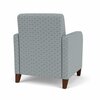 Lesro Siena Lounge Reception Guest Chair, Walnut, RS Fog Upholstery SN1101